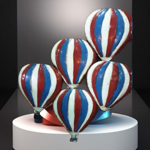 Metal Kırmızı Balon Tablo