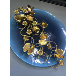 Metal Yuvarlak Çiçekli Duvar Dekoru 70 cm