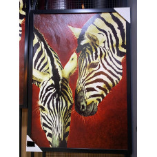 Çerçeveli  Zebra Duvar Dekoru 75X105