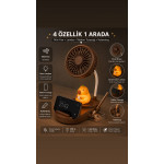 Fonksiyonlu Gece Lambası Mini Fan Telofon Tutuculu Ve Kalemtraş