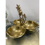 Metal Döküm Royal 3 Lü Sunumluk Çerezlik Şekerlik 25*23*22cm