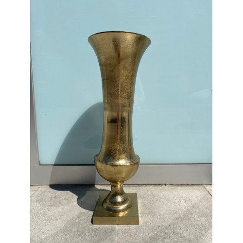 Antik Gold Döküm Alüminyum Kadeh Vazo 80cm Antik Gold Döküm Alüminyum Kadeh Vazo 80cm