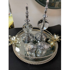 Metal Döküm Aliminyum Aynalı Lüx Tepsi