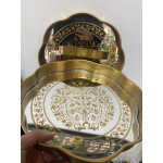 Aynalı 2 Li Dekoratif Motif Desenli Tepsi 34cm-35cm