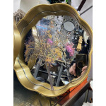 Aynalı 2 Li Dekoratif Tepsi Ağaç Desenli 34cm-35cm