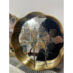 Aynalı 2 Li Dekoratif Tepsi Ağaç Desenli 34cm-35cm