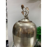 Royal Metal Döküm Kapaklı Küp Vazo 22x40cm