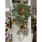 Metal Dekoratif Büyük Çiçekli Duvar Panosu 123*62 cm