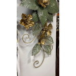 Metal Dekoratif Büyük Çiçekli Duvar Panosu 123*62 cm