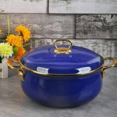 Emaye Tencere 22 Cm Mavi