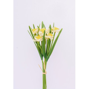 Yapay Beyaz Nergis Çiçeği 5 Li Demet