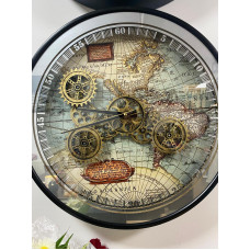 Çarklı Dünya Duvar Saati Çarklı Dünya Duvar Saati