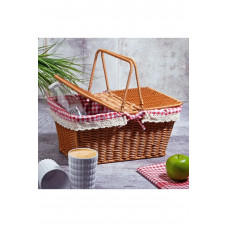 Sentetik Rattan Piknik Sepeti 26x40x17cm