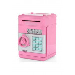 Şifreli Otomatik Kağıt Para Alan Atm Kasa Kumbara - Pembe 19X13X10 CM