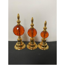 Gold Metal 3 Lü Kristal Alem Dekor Gold Metal 3 Lü Kristal Alem Dekor