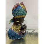 Dekoratif Afrikalı Biblo Anne Ve Çocuk 25x13cm