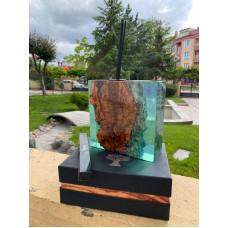 Biosy Zeytin Ağacından Dekoratif Oda Koku Şişesi 20*20 cm