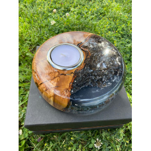 Biosy Zeytin Ağacından Mumluk Füme 18,5 cm