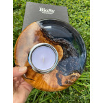 Biosy Zeytin Ağacından Mumluk Füme 18,5 cm