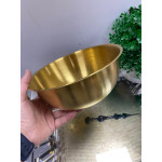 Gold Metal Paslanmaz Çelik Derin Çukur Kase Ölçekli 1800 ml