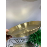Gold Metal Paslanmaz Çelik Orta Servis Sunum Tabağı 27x3cm