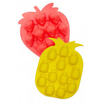 Silikon 3 Boyutlu Buz Kalıbı Çilek ve Ananas Figürlü 2 li Set