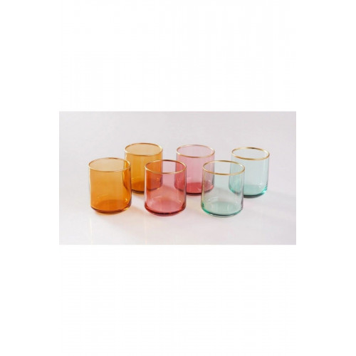 Rainbow 6'lı Meşrubat Bardağı 260 ml - B1936 Rainbow 6'lı Meşrubat Bardağı 260 ml - B1936