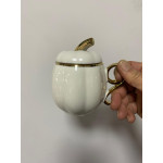 Lvn Kabak Porselen Kapaklı Kupa