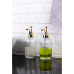 2 Li Set Silindir Altın Pompalı Sıvı Sabunluk 500 ml