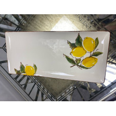 Limon Desenli Dikdörtgen Sunum Tabağı 35x15cm