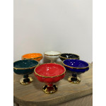 Lvn Üzüm Desenlı 6 Lı Kahve Yanı Lokumluk 