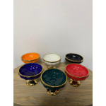 Lvn Üzüm Desenlı 6 Lı Kahve Yanı Lokumluk 