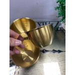3 Boy Gold Paslanmaz Kulplu Çelik Ölçü Kabı Kasesi 200,300,400 ml