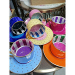 By Como  Puantiyeli 6 Kişilik Çay&Kahve Fincan Takımı