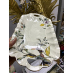Porselen Kulplu Dikdörtgen Sunum Tabağı (Olive) 39*21*3,5