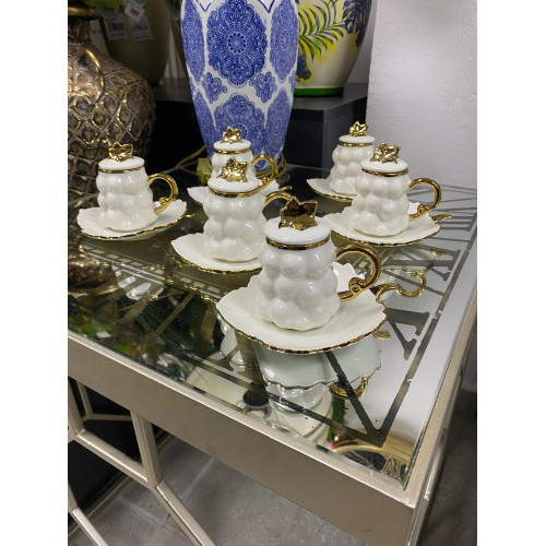 Lvn Üzüm Kahve Fincan Takımı 6 Lı