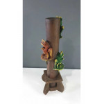 Kurbağa Figürlü Ahşap Tütsülük