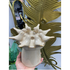 Seramik Kuşlu Mumluk 21*21*18 cm