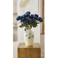 Lyon Çiçekli Metal Vazo 19*18*36.5 cm