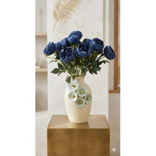 Lyon Çiçekli Metal Vazo 19*18*36.5 cm Lyon Çiçekli Metal Vazo 19*18*36.5 cm