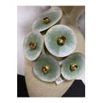 Lyon Çiçekli Metal Vazo 19*18*36.5 cm