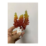 Succulent Kaktüs Yapay Çiçek Islak Doku 15 cm Turuncu